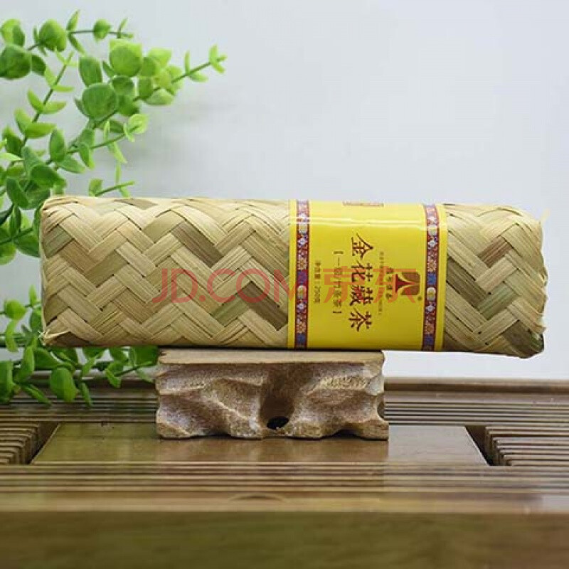 黑茶金花茶雅安藏茶级芽细级竹条装恒泰高山茶 金花芽细藏茶一级250克