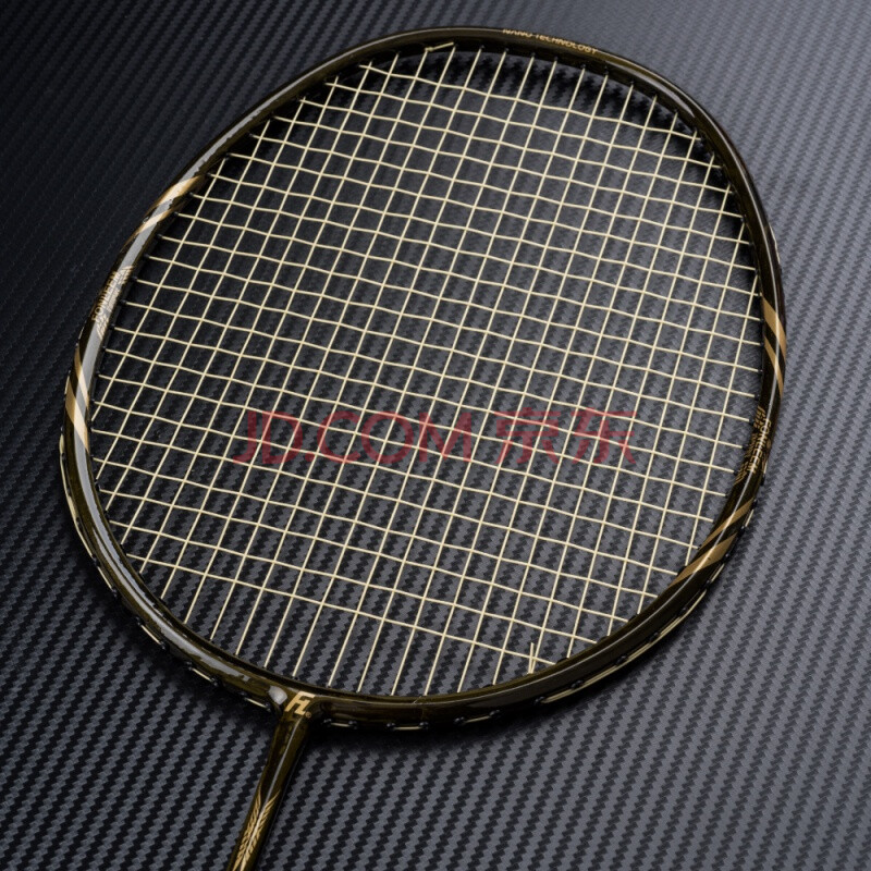 玖零加/羽毛球拍进攻型碳纤维全碳素单拍成人初学耐用型男女 金色