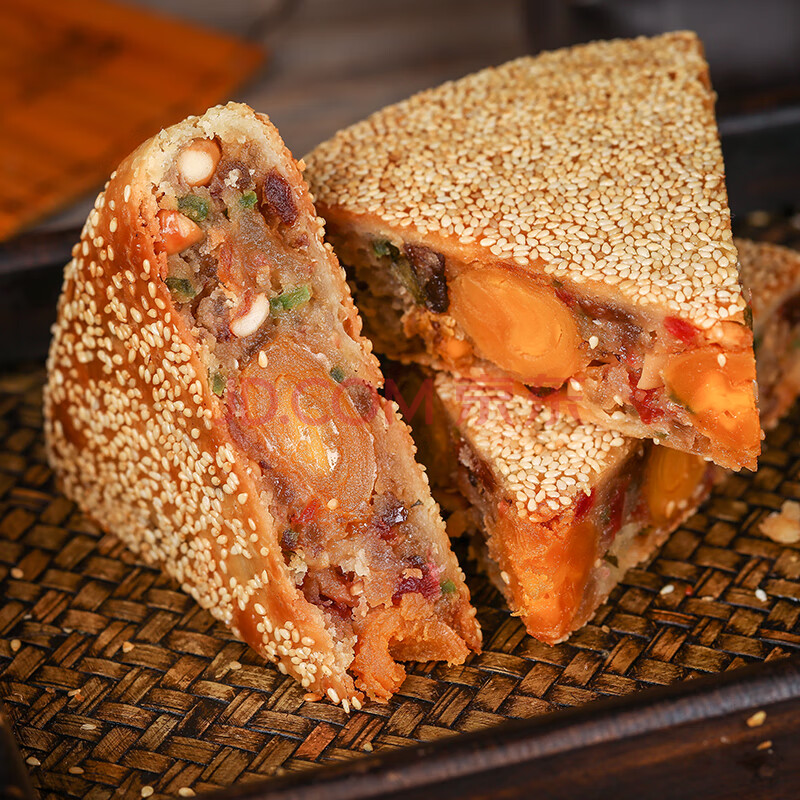 温州特产桥墩古食记五仁中秋大月饼手工传统鲜肉蛋黄礼品装500克 500