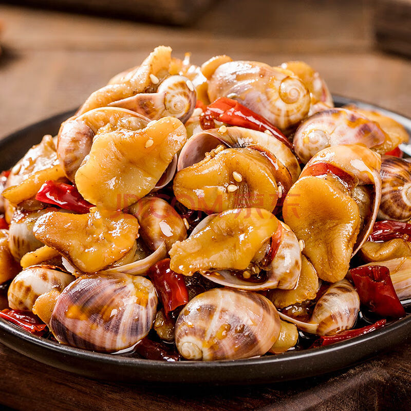 香辣鲍螺麻辣老婆脚香螺即食熟食螺肉猫眼螺网红小海鲜 香辣鲍螺【150