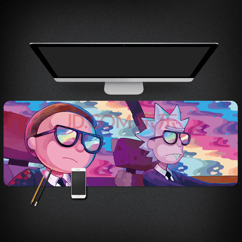 qmxd瑞克和莫蒂rick and morty动漫周边鼠标垫宿舍桌垫超大加厚鼠标垫