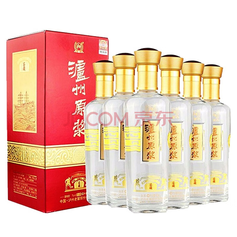 泸州老窖股份泸州原浆鉴藏白酒 商务送礼宴请整箱装 38度500ml*6瓶