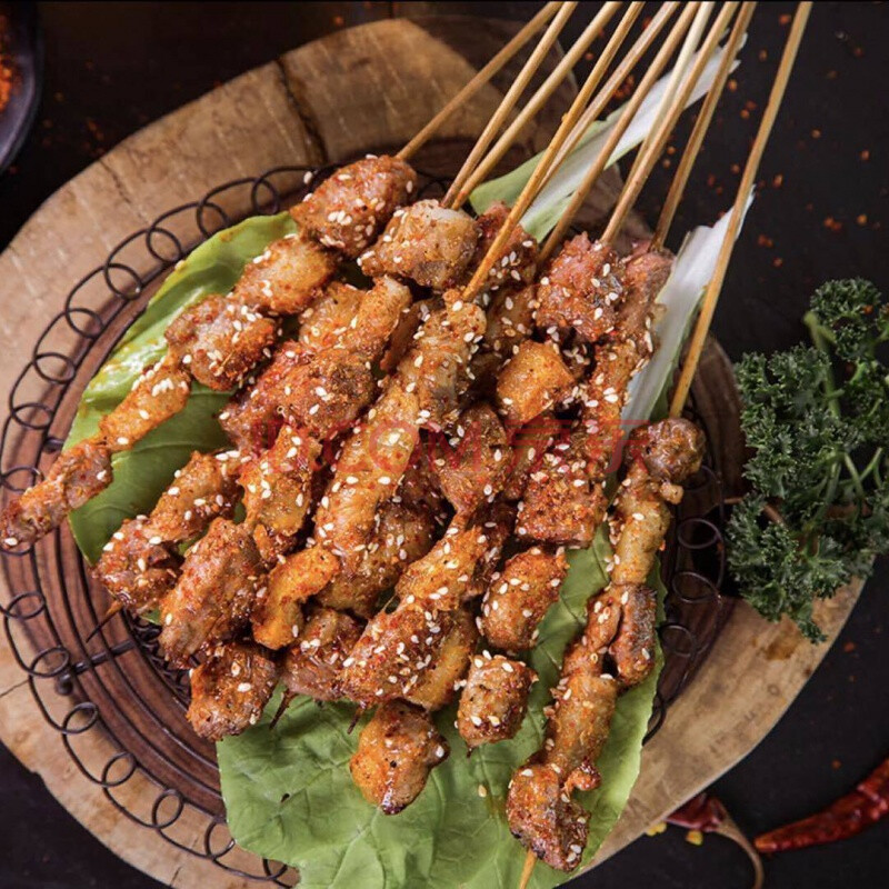 牛肉串 羔羊肉串自助烧烤肉食材批发户外撸串冷冻套餐 牛肉串30串