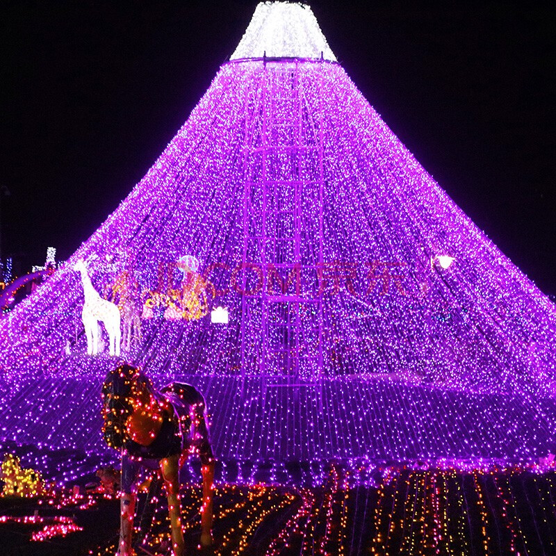 紫色防水 10米100灯带尾接