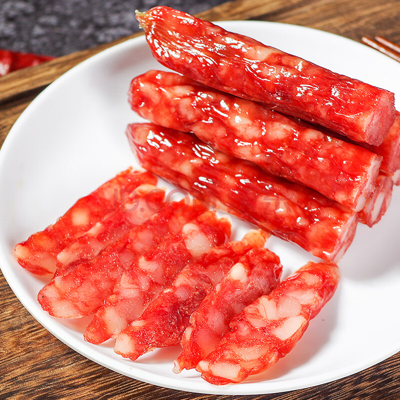 广式腊肠广味香肠重庆农家特产自制甜味生晒烤香肠500g 广味甜香肠【