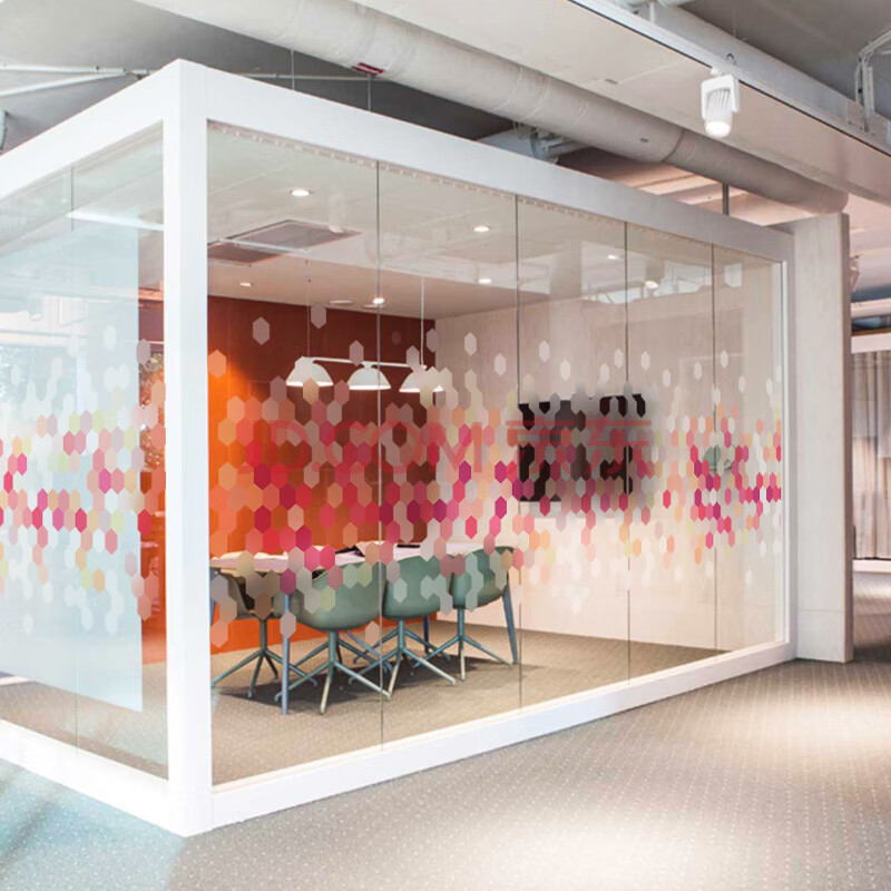 mioc美果果办公室个性创意磨砂玻璃贴膜商用艺术静电无胶装饰透明镂空