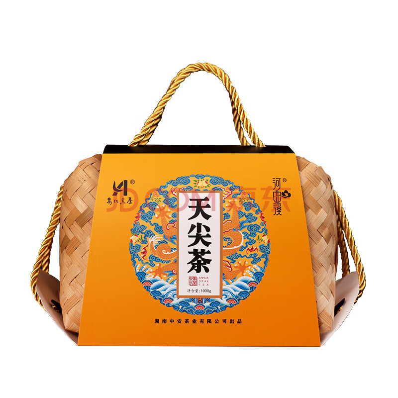 湖南特产 安化黑茶天尖茶1kg茶叶河曲溪黑茶 1kg/篓(18篓/箱)