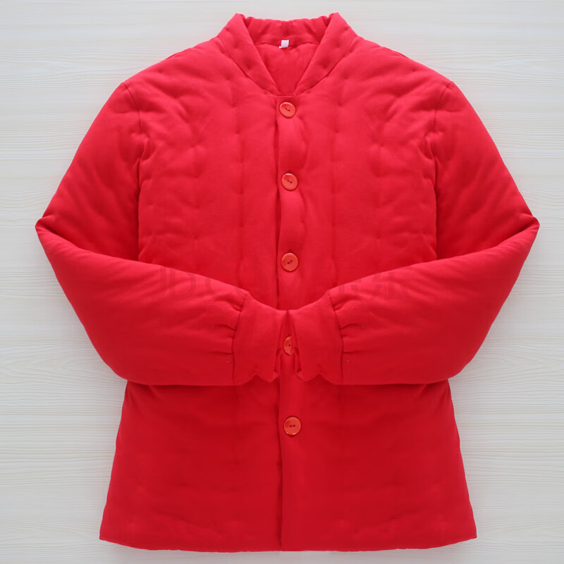 铭腾 结婚穿新娘妆棉花袄棉裤套装手工棉花棉衣红棉袄修身订做 红色
