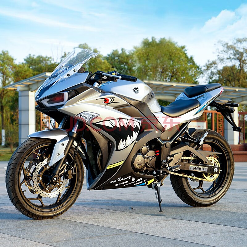 全新幻影r3摩托车400双缸水冷跑车v6国四电喷重型机车s款可上牌 银灰