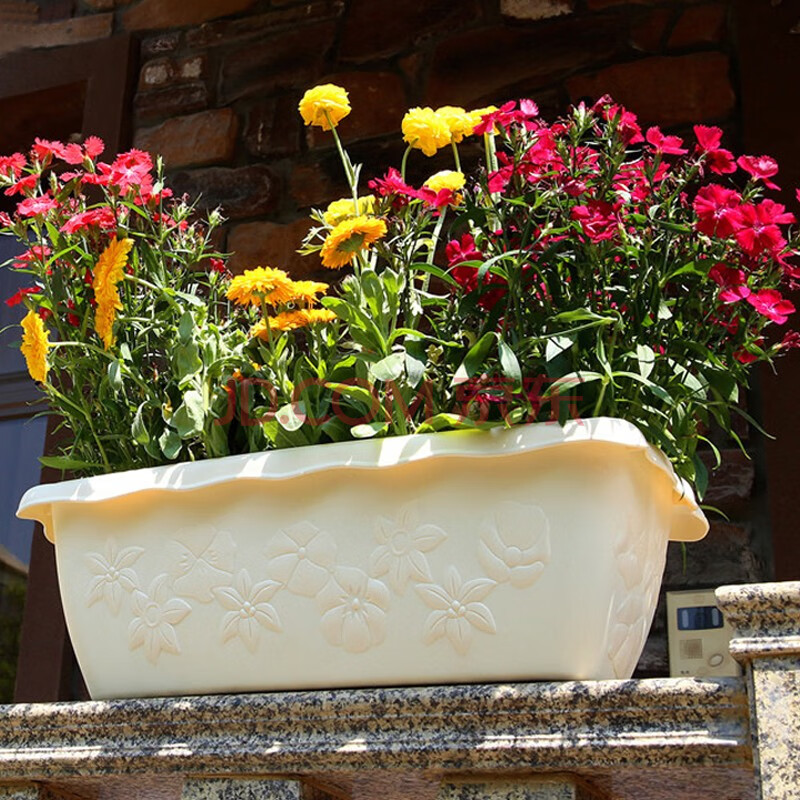 奥美优 长方形塑料种菜盆 阳台室内蔬菜种植花盆 大号加厚 家庭种菜