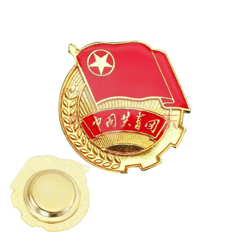 新款共青团团徽别针扣磁铁扣蝴蝶扣胸章 学生团员成人胸针徽章加厚款