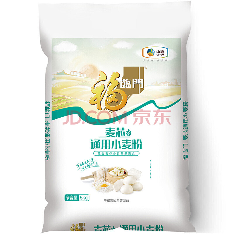 16.9元  福临门 麦芯通用小麦粉 5kg