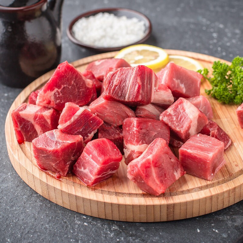 恒都 国产原切牛肉块 1kg*3件