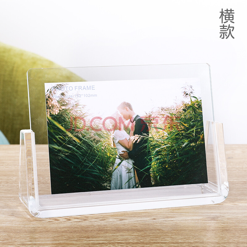 欧式相框摆台 创意6 7 8寸亚克力水晶婚纱儿童小定制洗照片框图图居 u