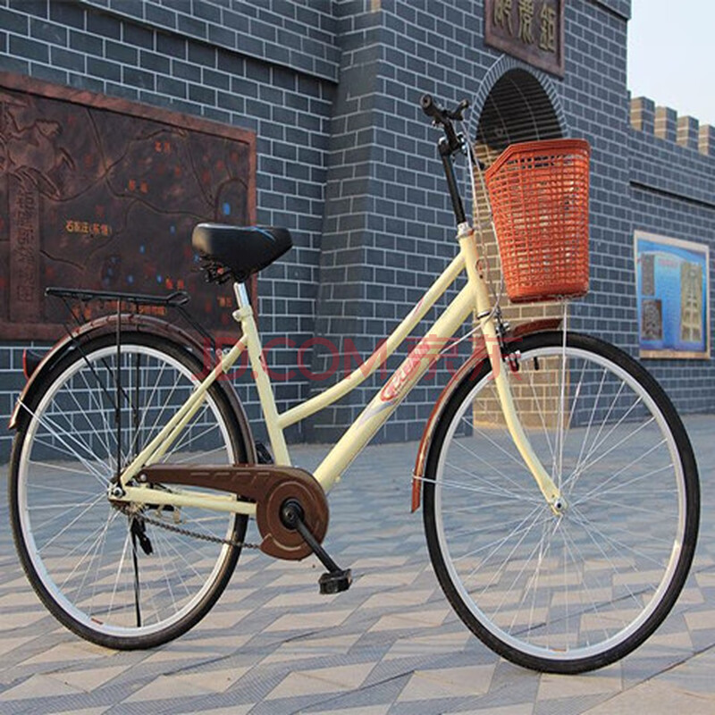 自行车男女式24寸26寸轻便休闲老人城市学生通勤淑女变速 米高配 26寸