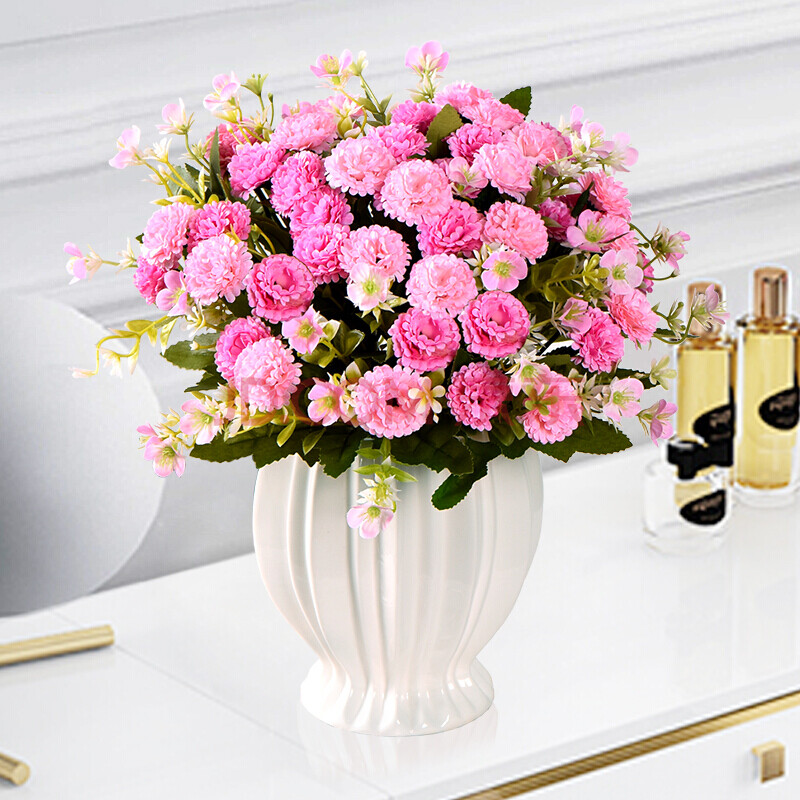 客厅假花仿真花餐桌上的仿真花冰箱上放的花客厅装饰电视柜塑料仿真