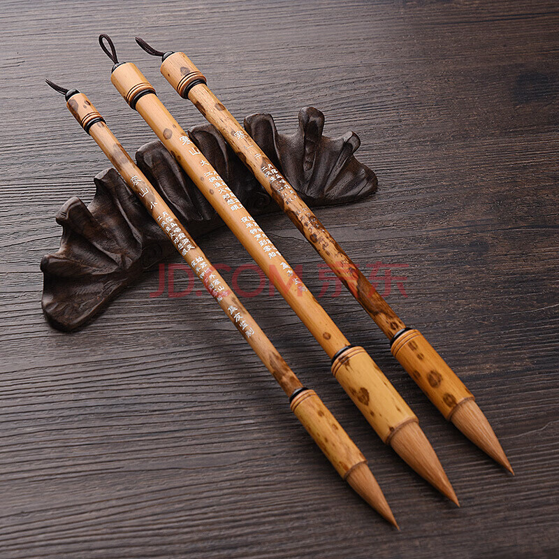 鸡距笔 短锋狼毫毛笔蒜头点子笔古代做法仿唐鸡距笔狼毫行楷隶章草黑