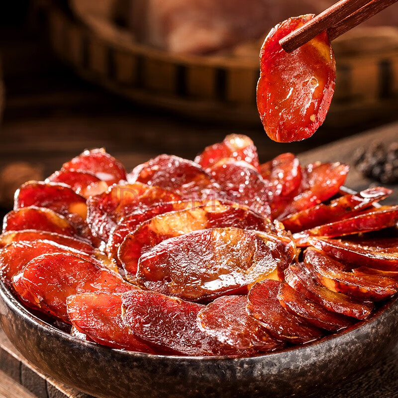 悦蜀香四川传统烟熏腊肠腊肉特产 五香香肠500g