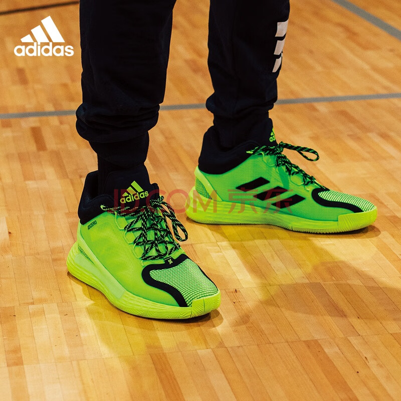 adidas阿迪达斯官网罗斯11代中帮男子场上篮球鞋fu7405信号绿一号黑