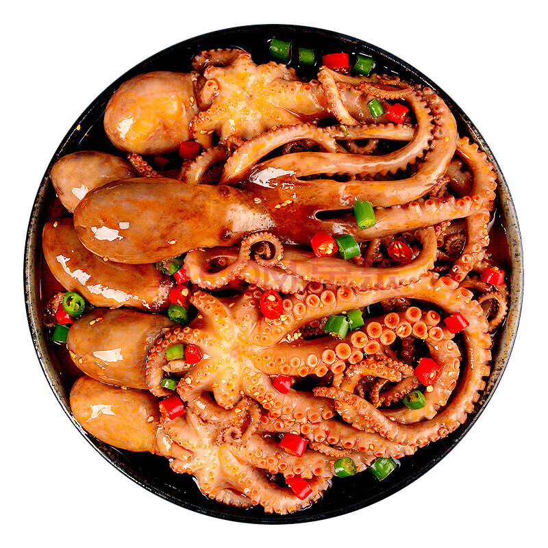 八爪鱼大爆头麻辣小海章鱼捞汁罐头香辣长腿鲜活海鲜熟食即食罐装aa