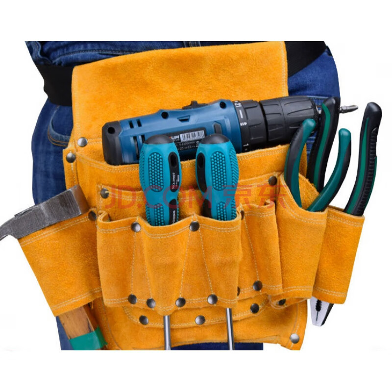 佳楚电工工具包加厚多功能牛皮木工钉兜维修壁纸腰包便携多功能腰带