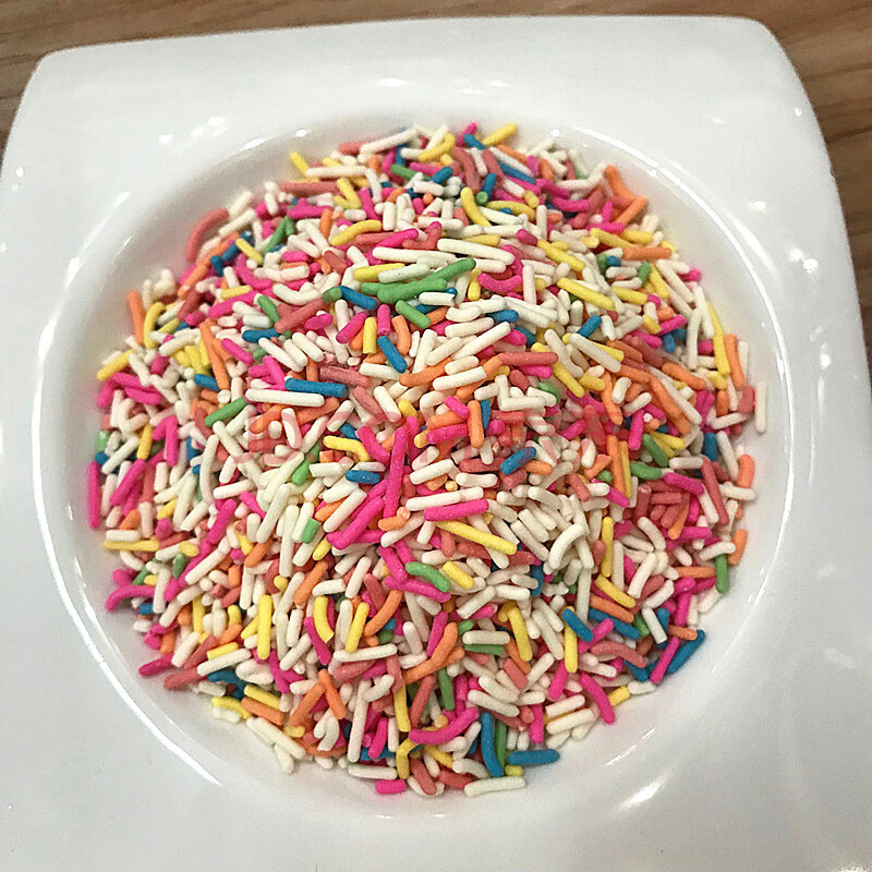 味佳厨七彩米巧克力彩糖针彩色朱古力针700g冰淇淋蛋糕装饰 彩针