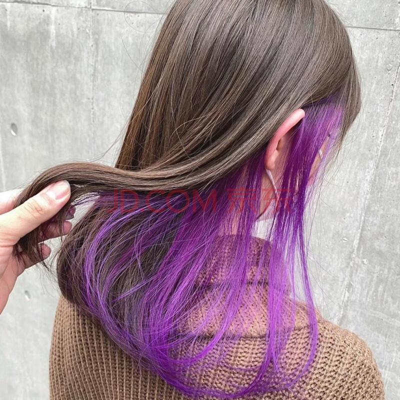 网红挂耳染简单方便流行染发剂湖泊蓝樱花粉柠檬黄学生显白在家染