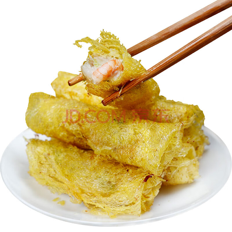 马可夫 冷冻虾饼 海鲜虾卷 油炸海鲜小吃 休闲零食 金丝海鲜卷 250g