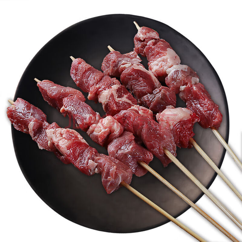 牛肉串板筋烧烤食材五花肉串户外烧烤羊肉串 牛肉60串