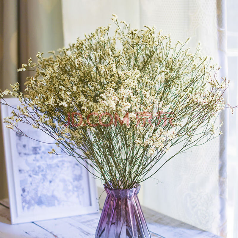 干花花束真花束家居客厅装饰插花云南永生花diy材料包干花 黄水晶 中
