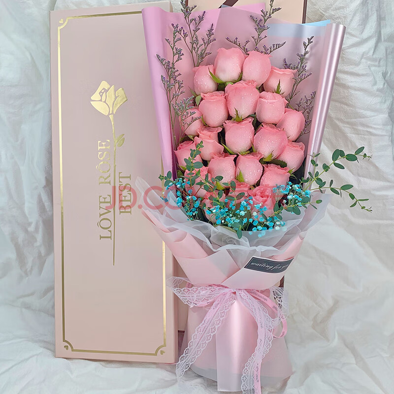 记忆花派鲜花同城配送红玫瑰花束礼盒送女友闺蜜老婆表白生日礼物鲜花