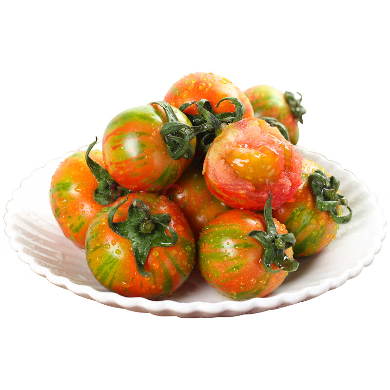 东北花皮球柿子草莓铁皮柿子2kg 农家西红柿迷彩柿子新鲜番茄 4斤