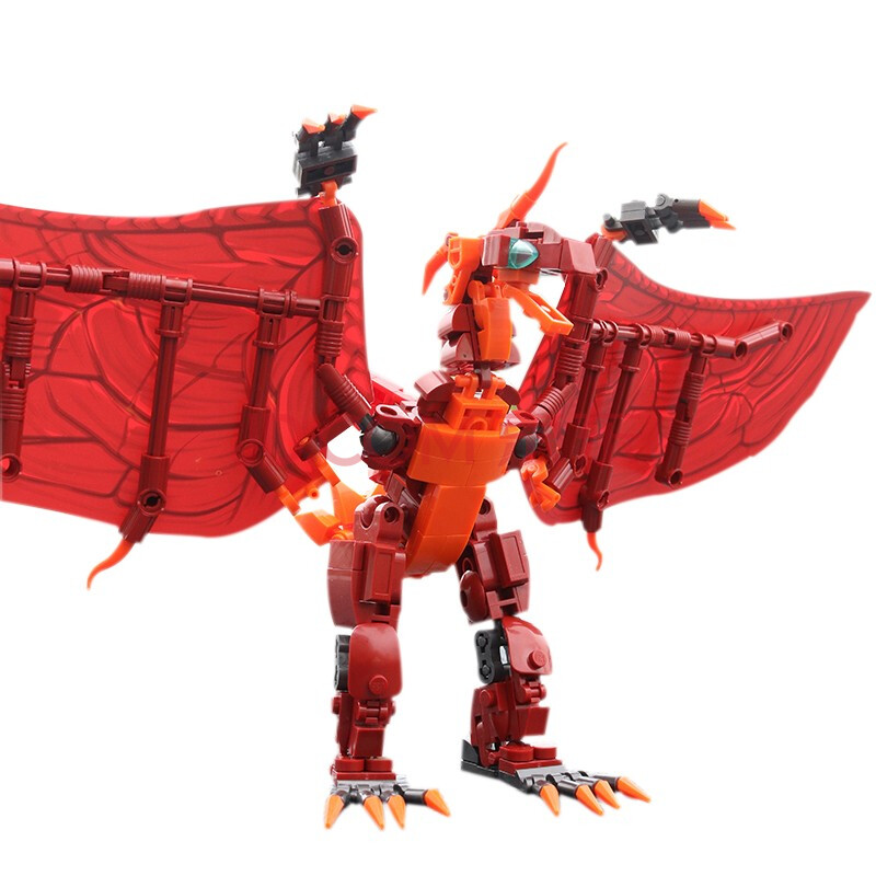 快乐小鲁班 哥斯拉2怪兽积木拼插模型男孩拼装恐龙6至14岁玩具 拉顿