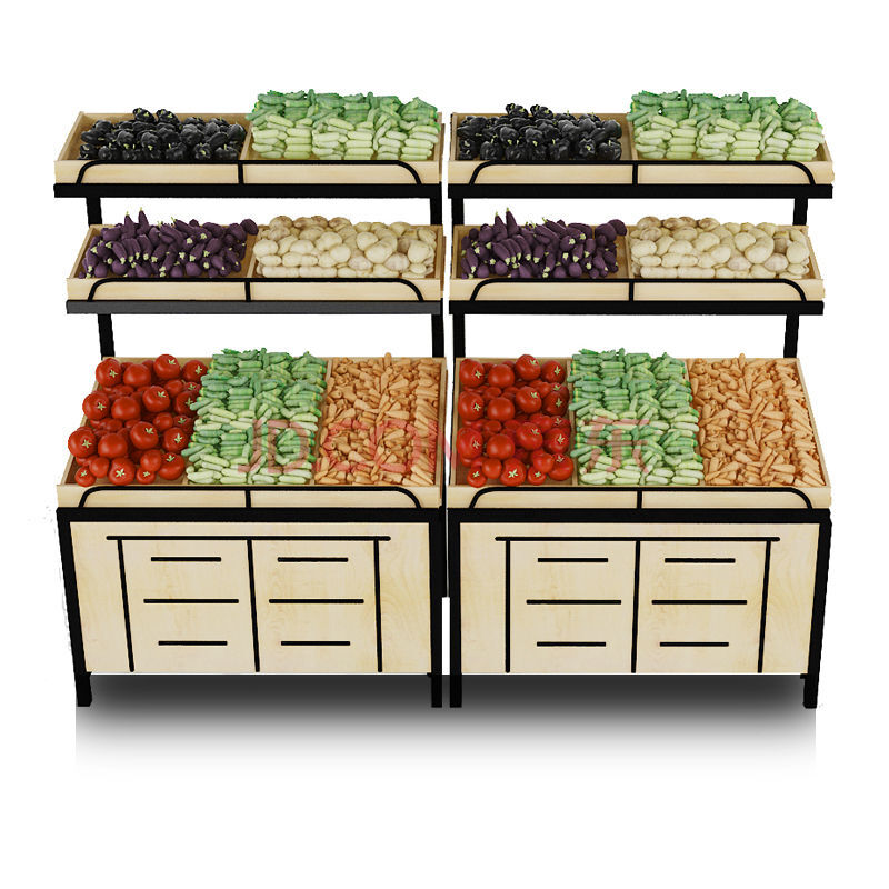 百果园超市蔬菜水果货架展示架水果架子水果店摆果框创意多层商用 端
