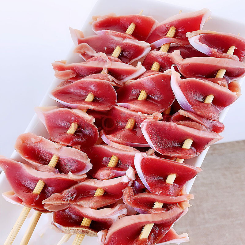 鸭胗串户外烧烤铁板油炸鸭肾串新鲜肉串半成品食材20串