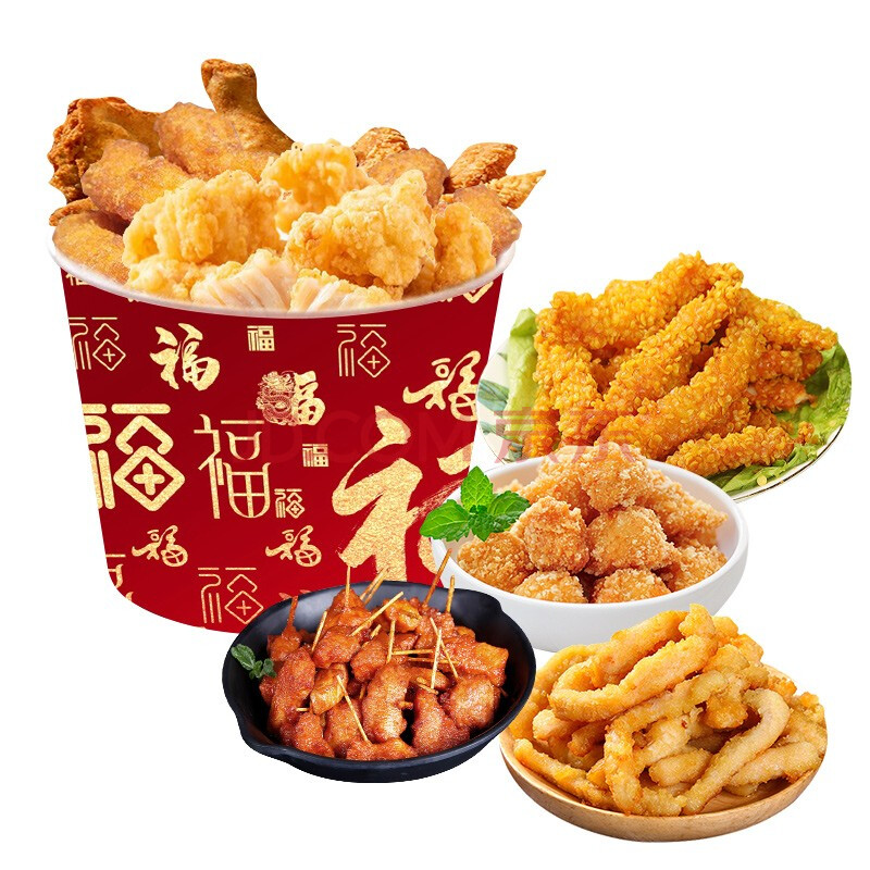 依禾农庄 全家桶炸鸡半成品 油炸小吃小食 炸鸡全家桶1.6kg 实惠装