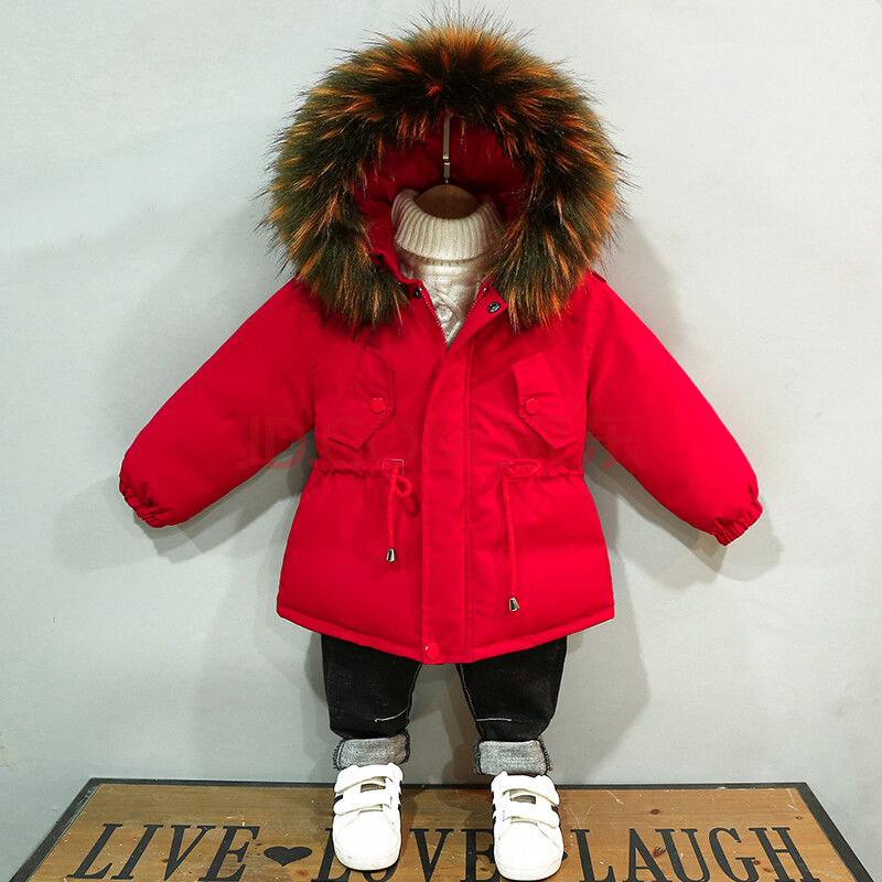 迪士尼(disney)男童棉袄冬装2020新款宝宝中长款加厚小孩棉衣儿童洋气