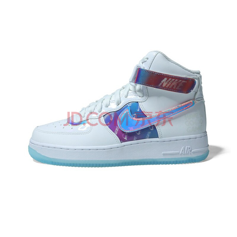 nike耐克 air force1 af1 电玩像素炫彩镭射换钩高帮休闲高帮板鞋 dc