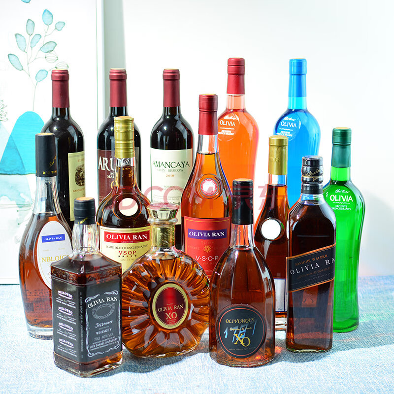 艾曦木 酒柜玄关洋酒瓶装饰品摆件道具家居客厅酒吧样板房欧式创意