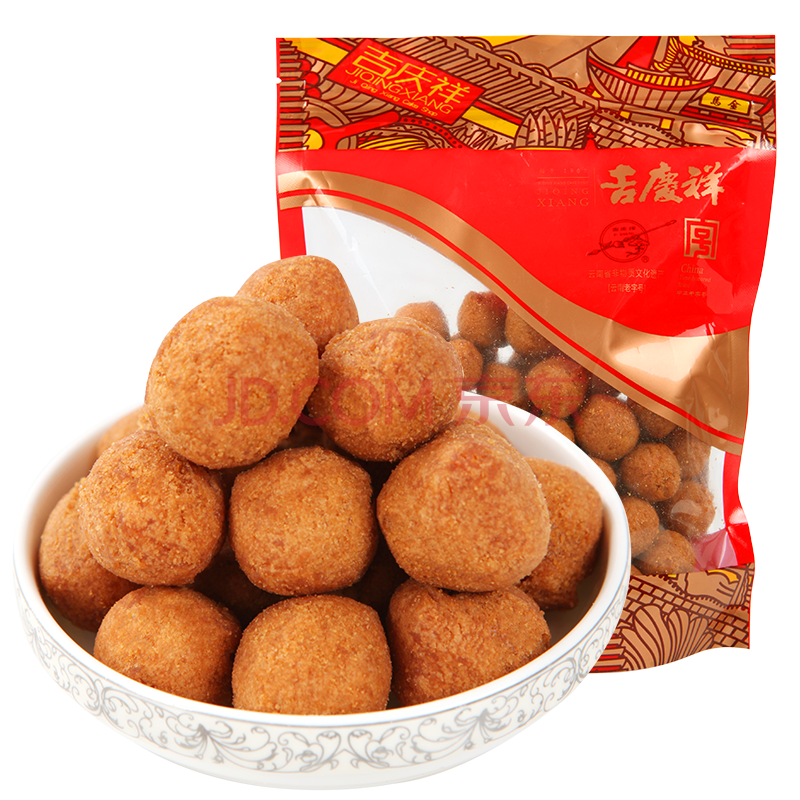 吉庆祥传统糕点兰花根儿时老牌零食甜点香脆糯米糕 蛋黄炸食240克