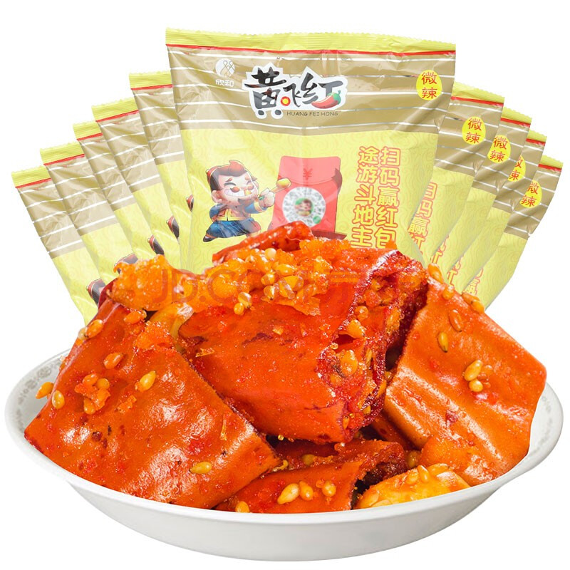 黄飞红 香脆椒 308g*10袋 整箱装 零食