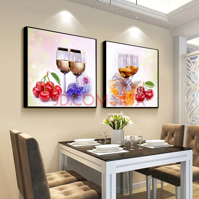 y餐厅装饰画歺厅饭厅餐桌背景墙面壁画现代简约厨房小清新水果挂画