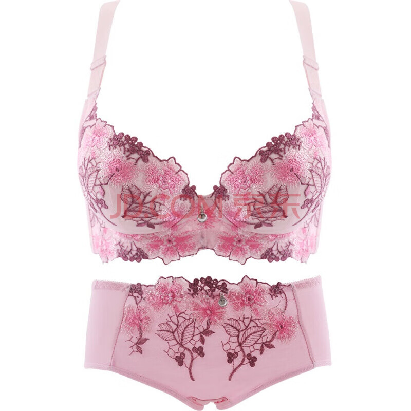 加厚文胸 超厚超大码全罩杯胸罩胖mm加肥加大码【文胸 内裤】套装 有