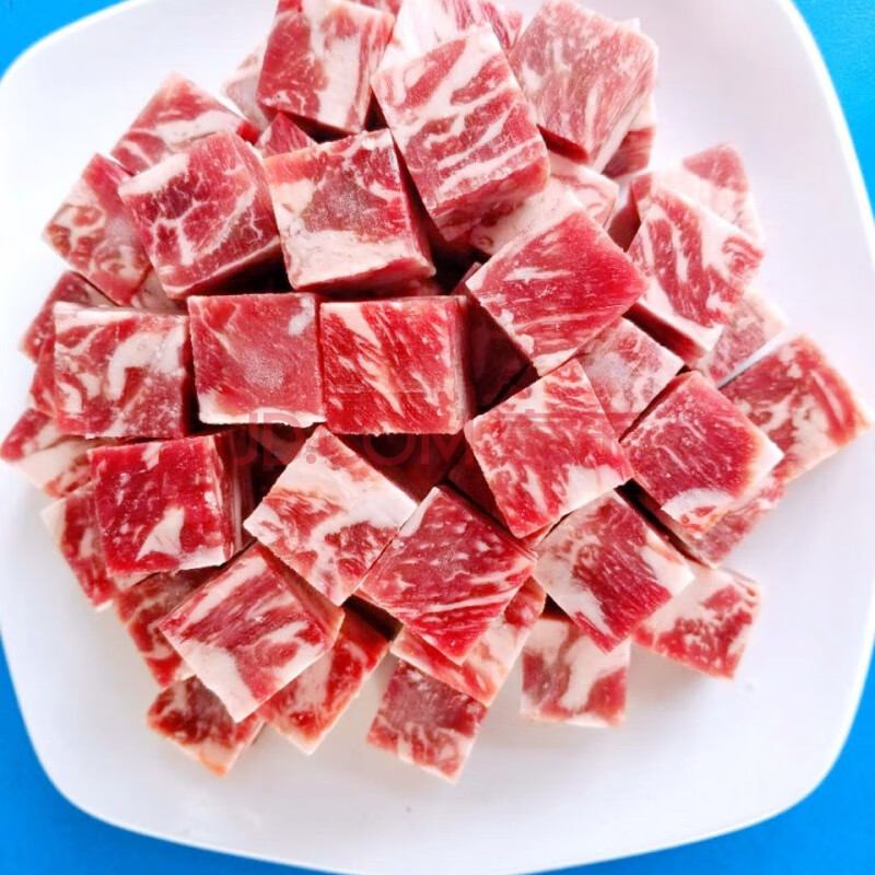 牛肉粒牛腩肉块冷冻批发鲜牛肉火锅食材生鲜 牛肉粒1斤