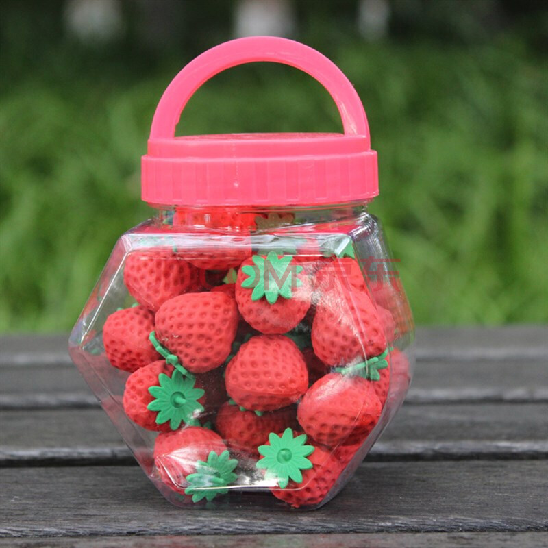 30个桶装橡皮擦 开学礼物 小学生幼儿园奖品 创意文具小礼品 草莓橡皮