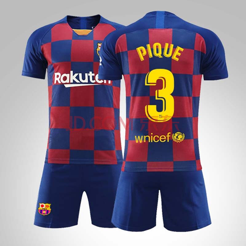 足球服套装男10号梅西国家队球衣定制成人小学生比赛训练队服 19-20巴