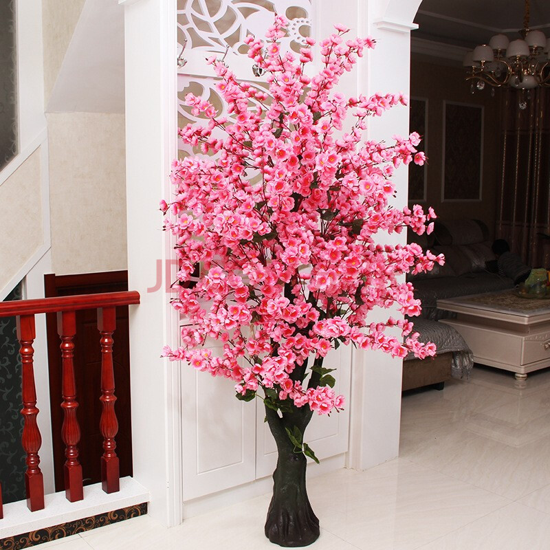 假桃花树大型仿真桃花树樱花树许愿树酒店商场楼盘装饰树婚庆用树 2米