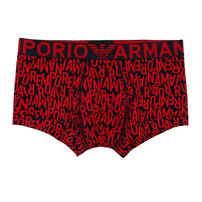 emporio armani阿玛尼21春夏新品印花时尚内裤平角裤1113891p506 红色