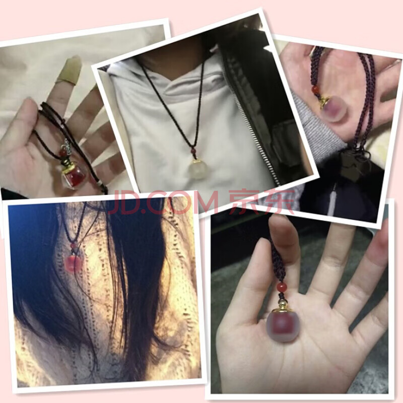 迷你磨砂空心吊坠可打开可装液体许愿滴血项链 磨砂空心吊坠