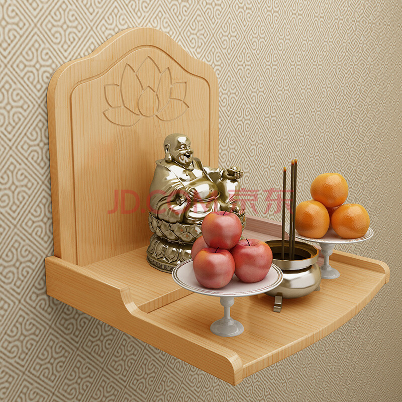 定制佛龛供奉台财神架子家用经济型简易钉上墙壁挂式关公神台客厅神龛